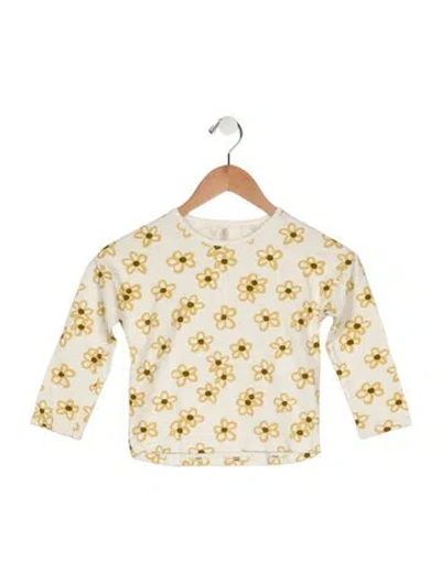 Pre-owned Rylee + Cru Babies' Toddler Girls Pattern Printed Crewneck Shirt In Neutral