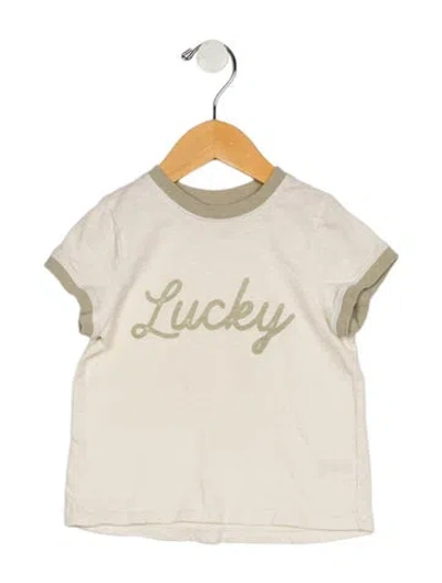 Pre-owned Rylee + Cru Babies' Toddler Girls Pattern Printed Crewneck Shirt In Neutral