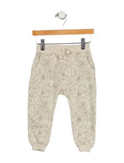 Pre-owned Rylee + Cru Babies' Toddler Girls' Patterned Jogger Pants In Neutral