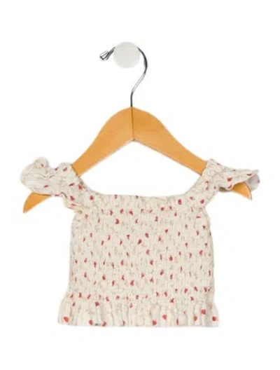 Pre-owned Rylee + Cru Babies' Toddler Girls' Printed Top In Neutral