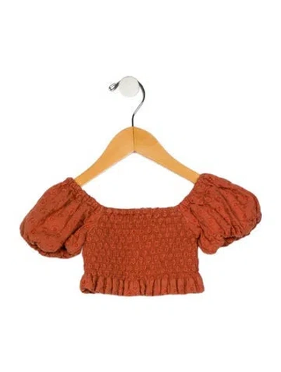 Pre-owned Rylee + Cru Babies' Toddler' Short Sleeve Top In Orange