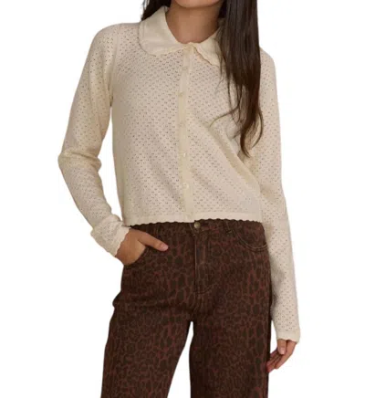 Rylee + Cru Tween Rio Cardigan In Ivory In Neutral