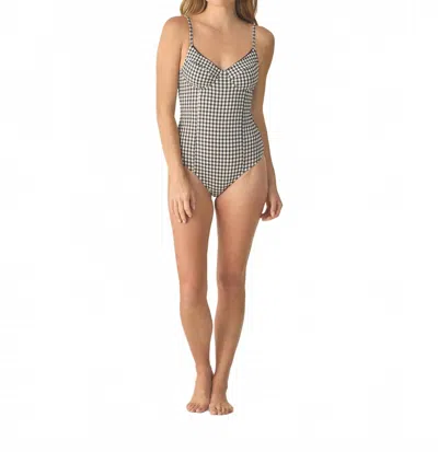 Rylee + Cru Underwire One Piece In Black Gingham In Multi
