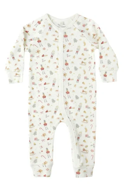 Rylee + Cru Babies'  Winter Wonderland Cotton Romper In White