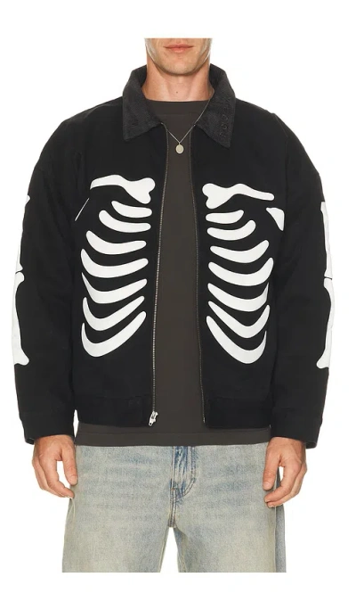 Ryoko Rain Bones Work Jacket In Black