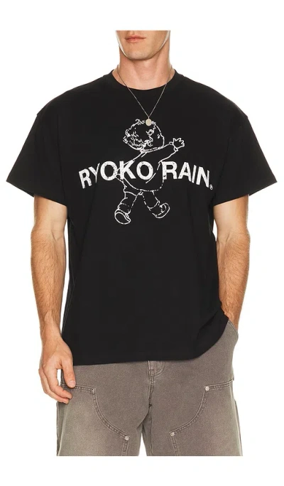 Ryoko Rain Butterfly Garden Tee In Black