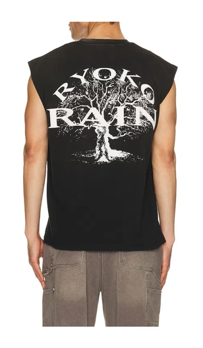 Ryoko Rain Butterfly Skull Sleeveless Tee In Black