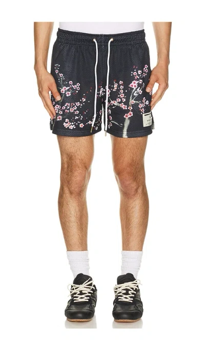 Ryoko Rain Cherry Blossom Shorts In Black