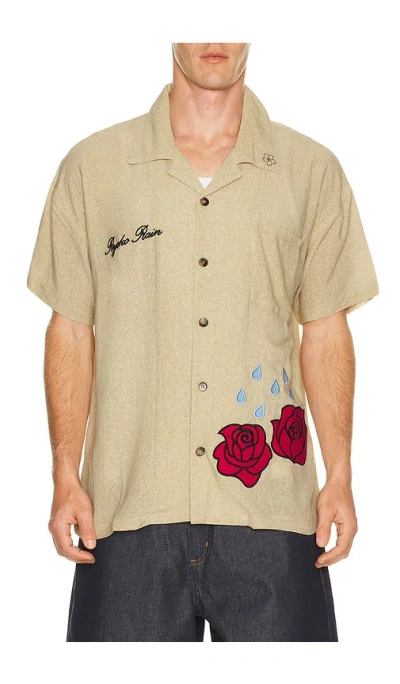 Ryoko Rain Dear Ryoko Linen Button Up Shirt In Neutral
