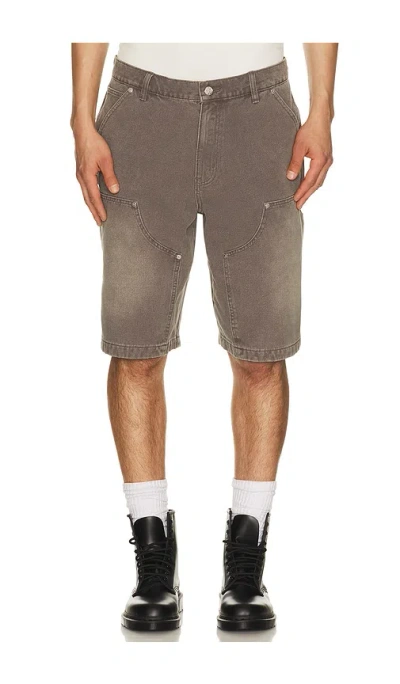 Ryoko Rain Double Knee Carpenter Shorts In Gray