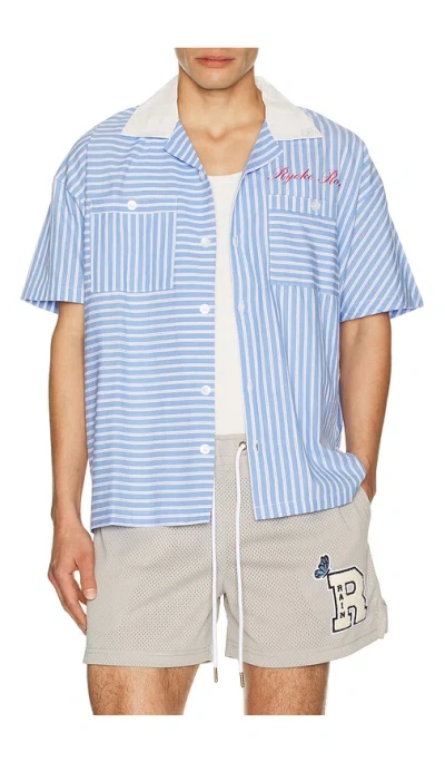 Ryoko Rain Oxford Pinstripe Button Up Shirt In Multi