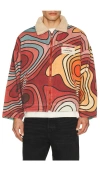 Ryoko Rain Reversible 70s Work Jacket In Multi