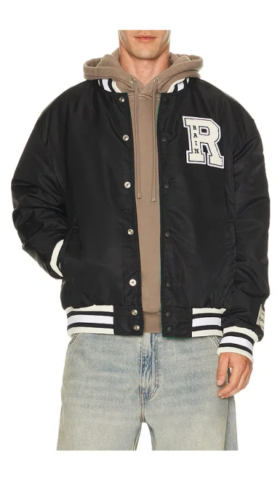 Ryoko Rain Reversible Bomber Jacket In Black
