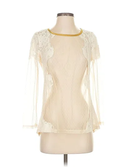 Pre-owned Ryu 3/4 Sleeve Blouse In White