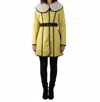Ryu Oversized Fleece Collar Quilted Coat In Yellow In Yellow