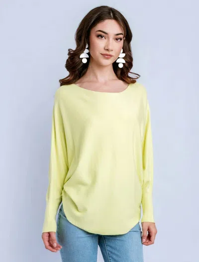 Ryu Sweater Top In Pale Lime In Green