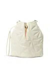 Ryzí Luna 2.0 Leather Bucket Bag In White