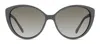 Rz By Rachel Zoe Adara Grey Cat Eye Polarized Sunglasses In Grey