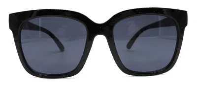 Rz By Rachel Zoe Bliss Blk Oversized Square Sunglasses In Black