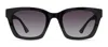 Rz By Rachel Zoe Deja Blk Square Polarized Sunglasses In Grey