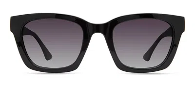 Rz By Rachel Zoe Deja Nvy Square Polarized Sunglasses In Black