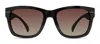 Rz By Rachel Zoe Fawn Blk Square Polarized Sunglasses In Brown