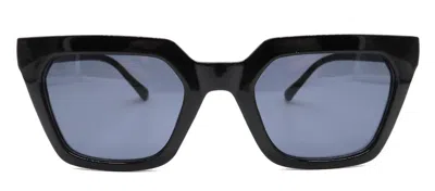 Rz By Rachel Zoe Mckenzie Blk Square Sunglasses In Black