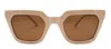 Rz By Rachel Zoe Mckenzie Cre Square Sunglasses In Brown