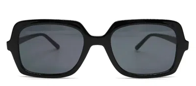 Rz By Rachel Zoe Sheridan Blk Rectangle Sunglasses In Black