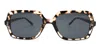 Rz By Rachel Zoe Sheridan Ltrt Rectangle Sunglasses In Grey