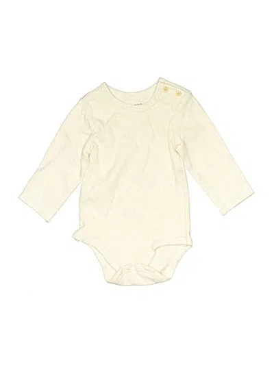 Pre-owned Rz Rachel Zoe Kids' Long Sleeve Onesie In White
