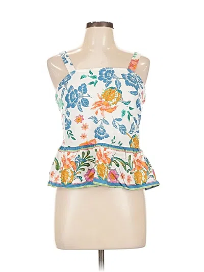 Pre-owned Rz Rachel Zoe Sleeveless Blouse In White