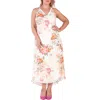 S And P Floral Halter Maxi Dress In Beige Floral