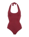 S And S Woman One-piece Swimsuit Garnet Size 4 Polyamide, Elastane In Red