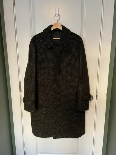 Pre-owned S E H Kelly Balmacaan Forest Green Donegal Tweed