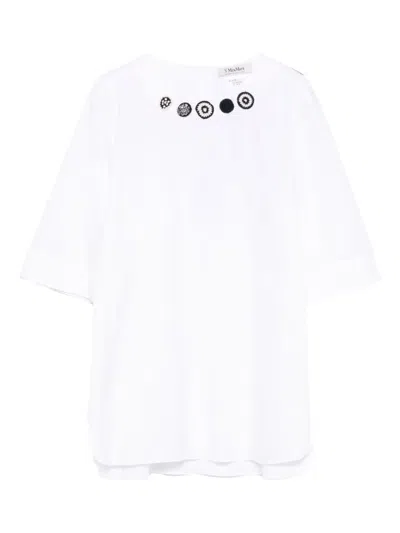 's Max Mara 장식 네크라인 티셔츠 In Red