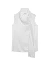 's Max Mara 카울 넥 블라우스 In White