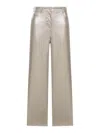 Shop 's Max Mara 5 Pocket Linen Trousers In Metallic