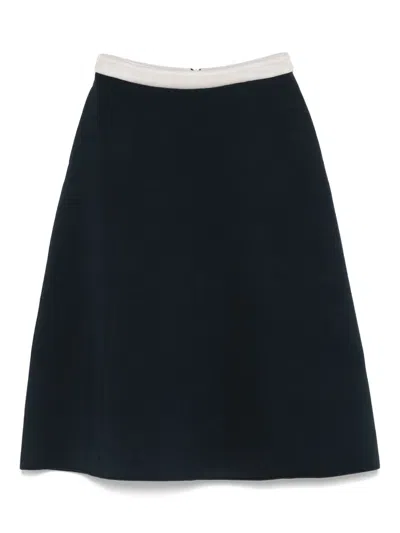 S Max Mara A-line Skirt In Blue