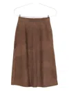 's Max Mara A-line Suede Midi Skirt
