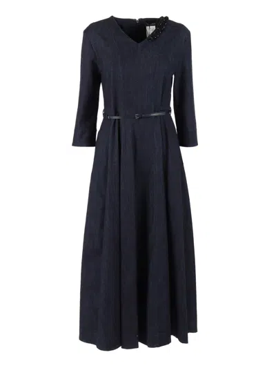 S Max Mara Abito Vela In Blue