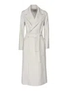 's Max Mara Paolore Belted Wool Long Coat In Grey