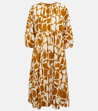 's Max Mara Adatti Cotton Poplin Midi Dress In Yellow