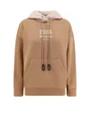 S Max Mara Sleeveless Top Hood Drawstring Pouch Pocket In Brown