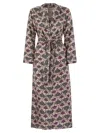 S Max Mara Albert Printed Silk Kaftan Dress