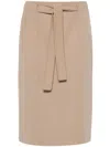 S Max Mara Alec Midi Skirt In Neutrals