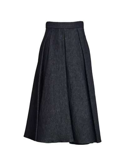 S Max Mara S Maxmara Smmalex Corolla Skirt In Cotton Blend In Black