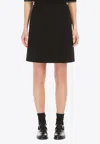 S Max Mara Fitted Virgin Wool Miniskirt In Black