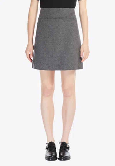 's Max Mara Ali A-line Wool Mini Skirt In Gray