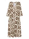 S Max Mara Alice Pleated Abstract-print Midi Dress